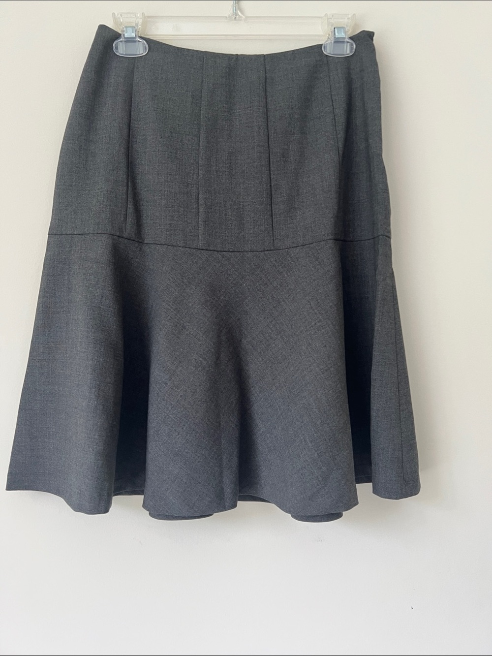 Classic Dark Gray Circle Skirt - Tailored Flared Silhouette